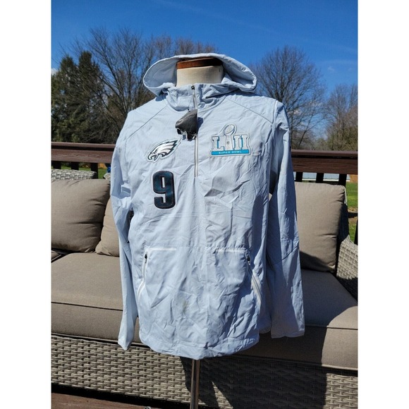 Nick Foles Philadelphia Eagles SuperBowl Media Day Windbreaker Jacket XXL - Rare